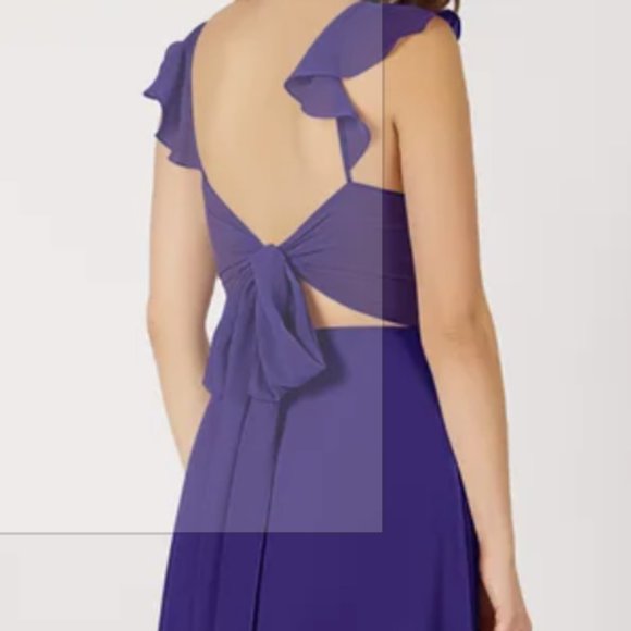 NWT AZAZIE Chiffon Dress (Purple) - Picture 2 of 3